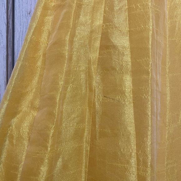 Yellow Indian Lehenga Skirt - Size XL - Adjustable Waist - Picture 9 of 9